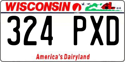 WI license plate 324PXD