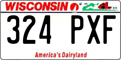 WI license plate 324PXF