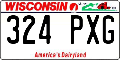 WI license plate 324PXG