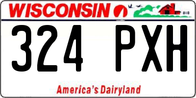WI license plate 324PXH