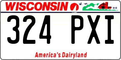 WI license plate 324PXI