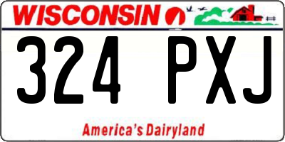 WI license plate 324PXJ