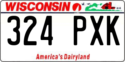 WI license plate 324PXK