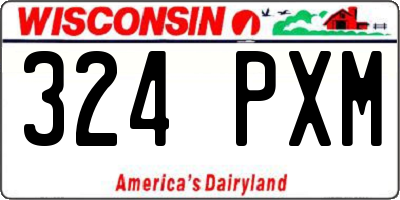 WI license plate 324PXM