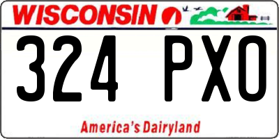 WI license plate 324PXO