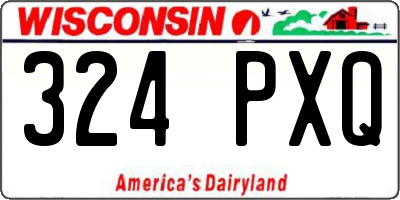 WI license plate 324PXQ