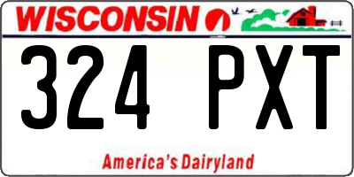 WI license plate 324PXT