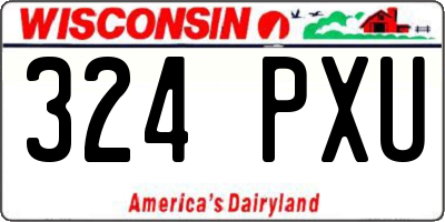 WI license plate 324PXU