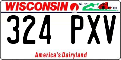 WI license plate 324PXV