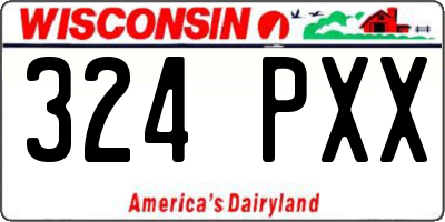 WI license plate 324PXX