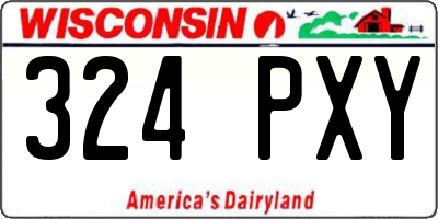 WI license plate 324PXY