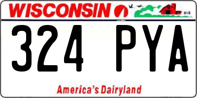 WI license plate 324PYA