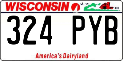 WI license plate 324PYB