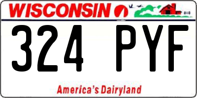 WI license plate 324PYF