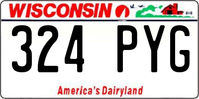 WI license plate 324PYG