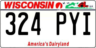 WI license plate 324PYI