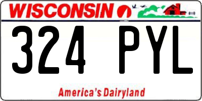 WI license plate 324PYL