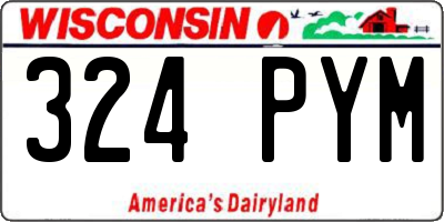 WI license plate 324PYM