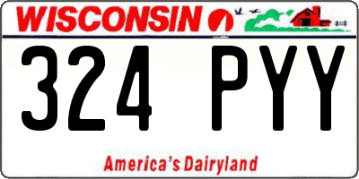 WI license plate 324PYY