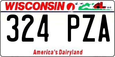 WI license plate 324PZA