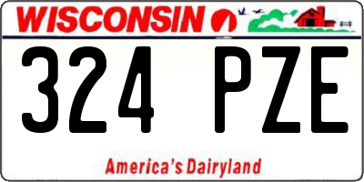 WI license plate 324PZE