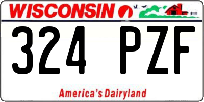WI license plate 324PZF