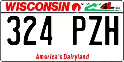 WI license plate 324PZH