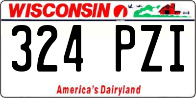 WI license plate 324PZI