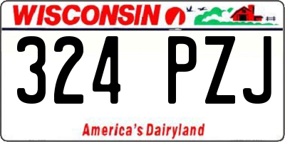 WI license plate 324PZJ