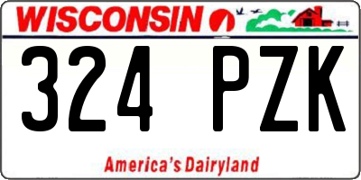 WI license plate 324PZK