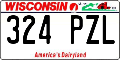 WI license plate 324PZL