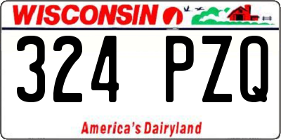WI license plate 324PZQ