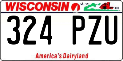 WI license plate 324PZU