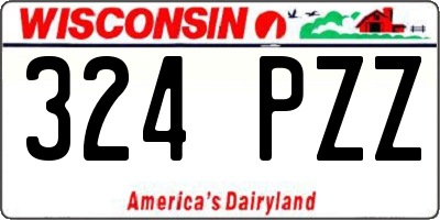 WI license plate 324PZZ