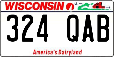 WI license plate 324QAB