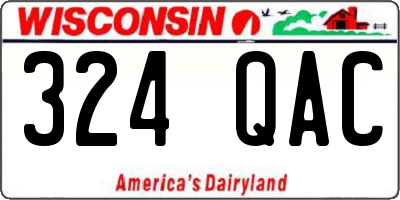 WI license plate 324QAC