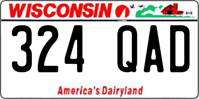 WI license plate 324QAD
