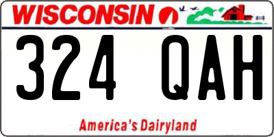 WI license plate 324QAH