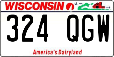 WI license plate 324QGW