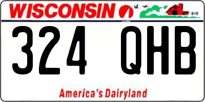 WI license plate 324QHB