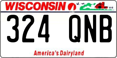 WI license plate 324QNB