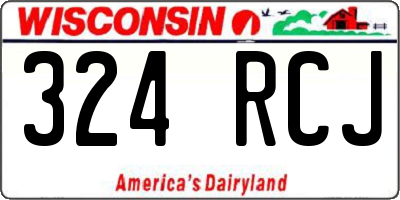 WI license plate 324RCJ