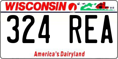 WI license plate 324REA