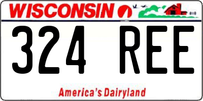 WI license plate 324REE