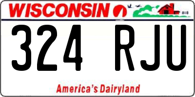 WI license plate 324RJU