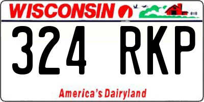 WI license plate 324RKP