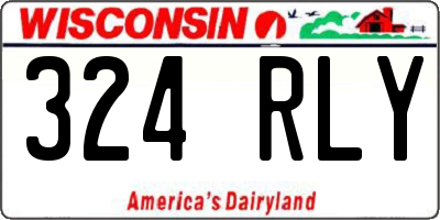 WI license plate 324RLY