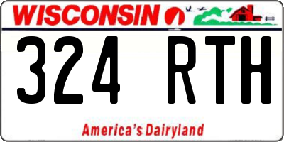 WI license plate 324RTH