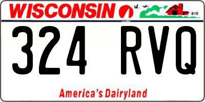 WI license plate 324RVQ