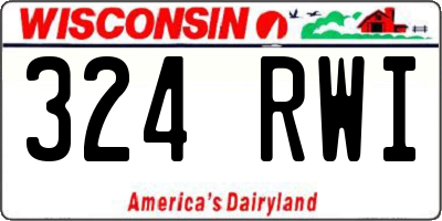WI license plate 324RWI